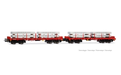 Rivarossi HR6702 - H0 - 2-tlg. Set Rungenwagen, DBSR, Ep. VI